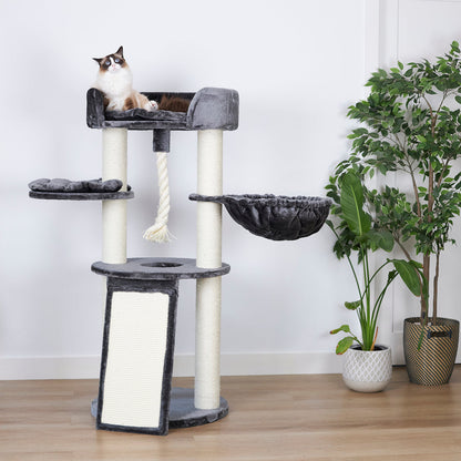 Kitty Scratch & Sleep Post - Cream & Charcoal