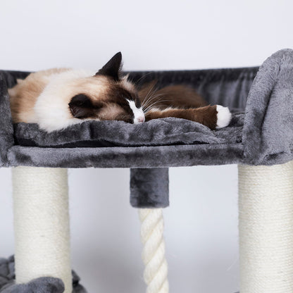 Kitty Scratch & Sleep Post - Cream & Charcoal