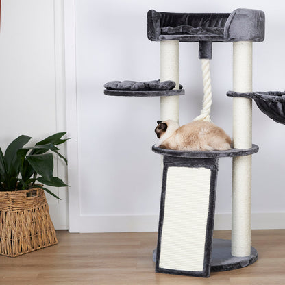 Kitty Scratch & Sleep Post - Cream & Charcoal