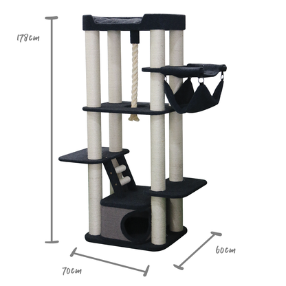 Kitty Climb Playground - Grey Carpet