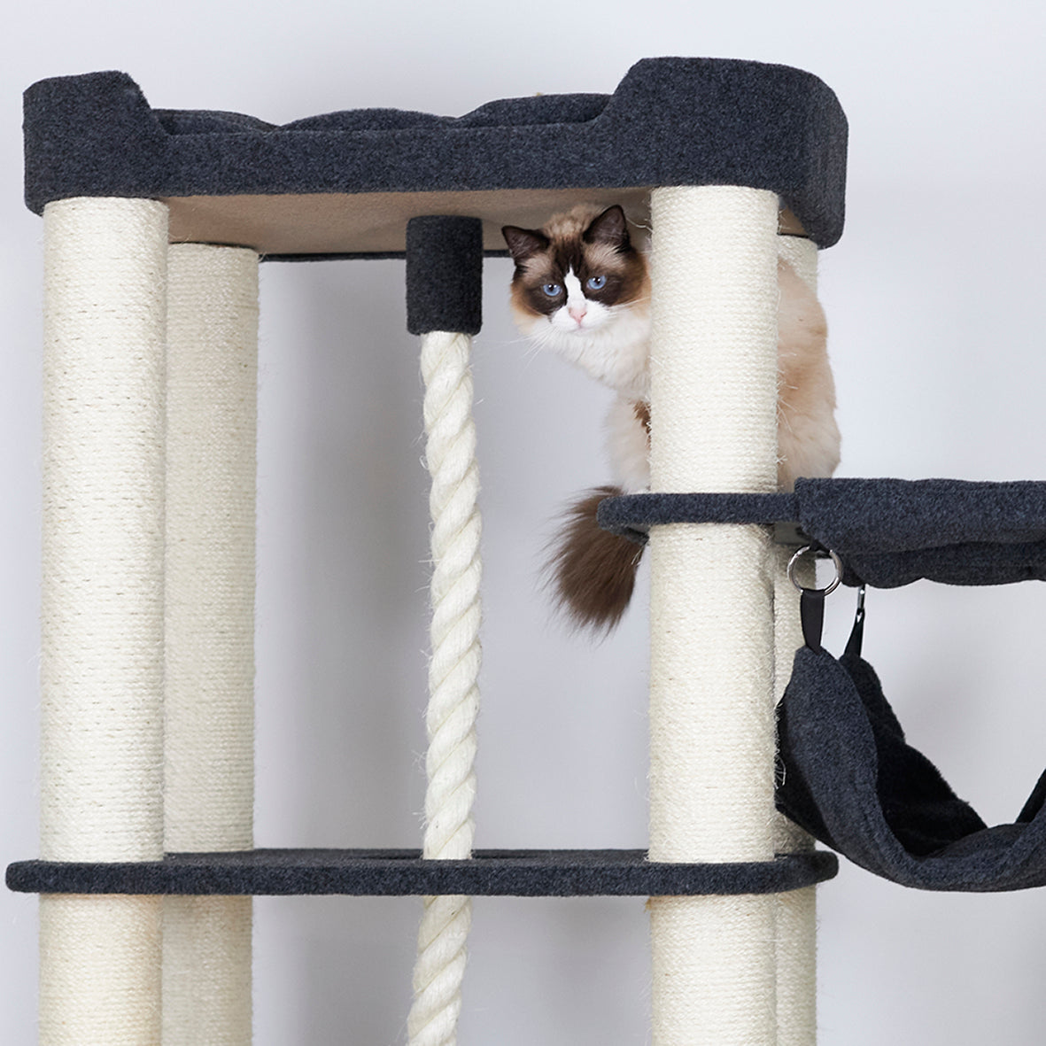 Kitty Climb Playground - Grey Carpet