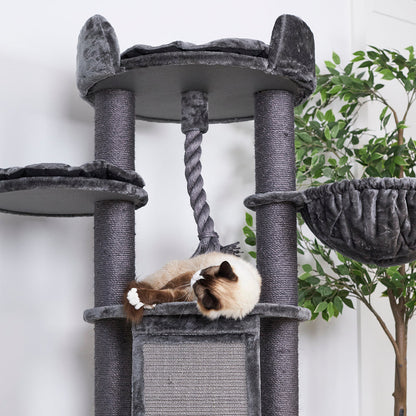 Kitty Scratch & Sleep Post - Charcoal