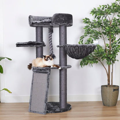 Kitty Scratch & Sleep Post - Charcoal