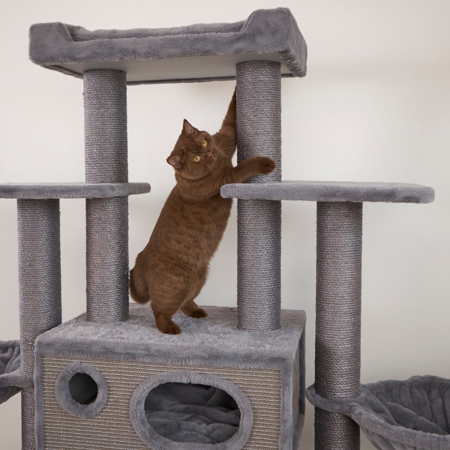 Hideaway Cat Climb Castle - Grey
