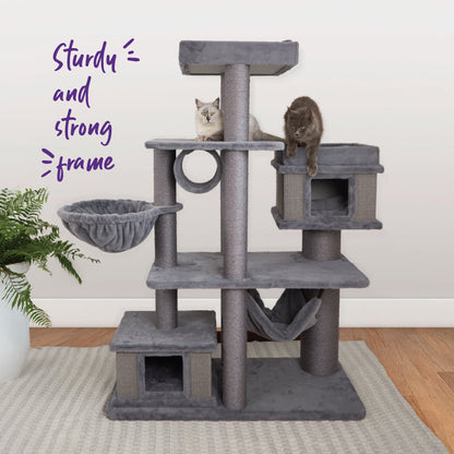 Hide & Climb Cat Tree - Grey
