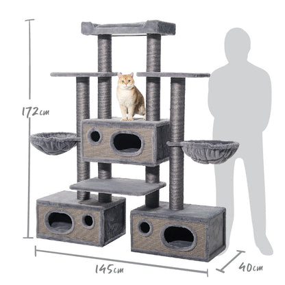 Hideaway Cat Climb Castle - Grey