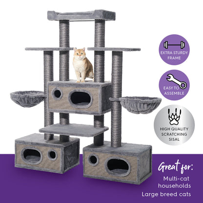 Hideaway Cat Climb Castle - Grey