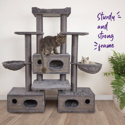 Hideaway Cat Climb Castle - Grey