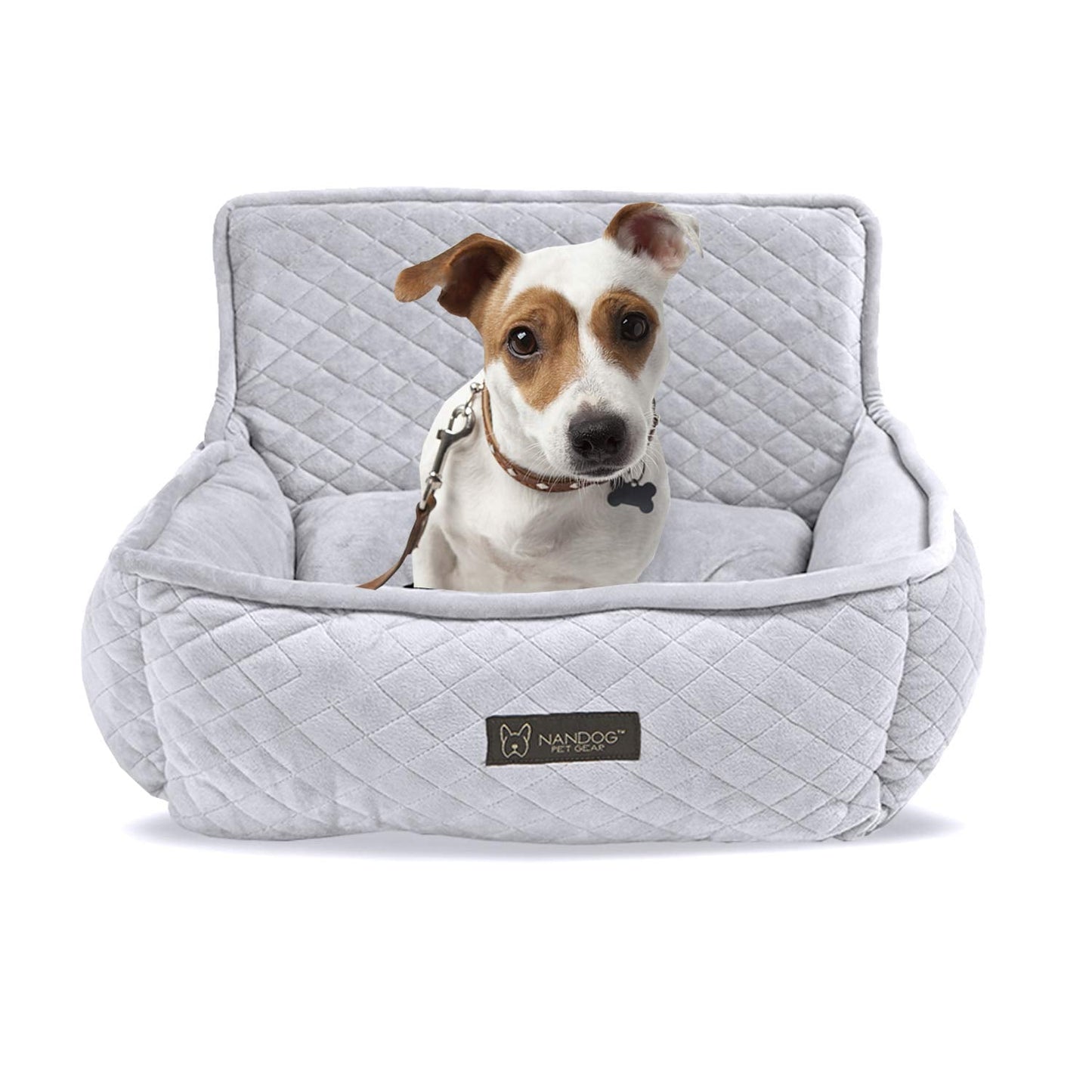 Quilted Car Seat - Light Grey