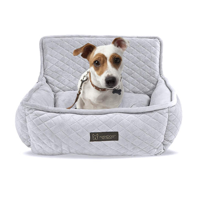 Quilted Car Seat - Light Grey