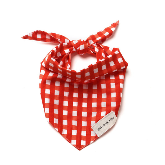 Classic Red Check Bandana