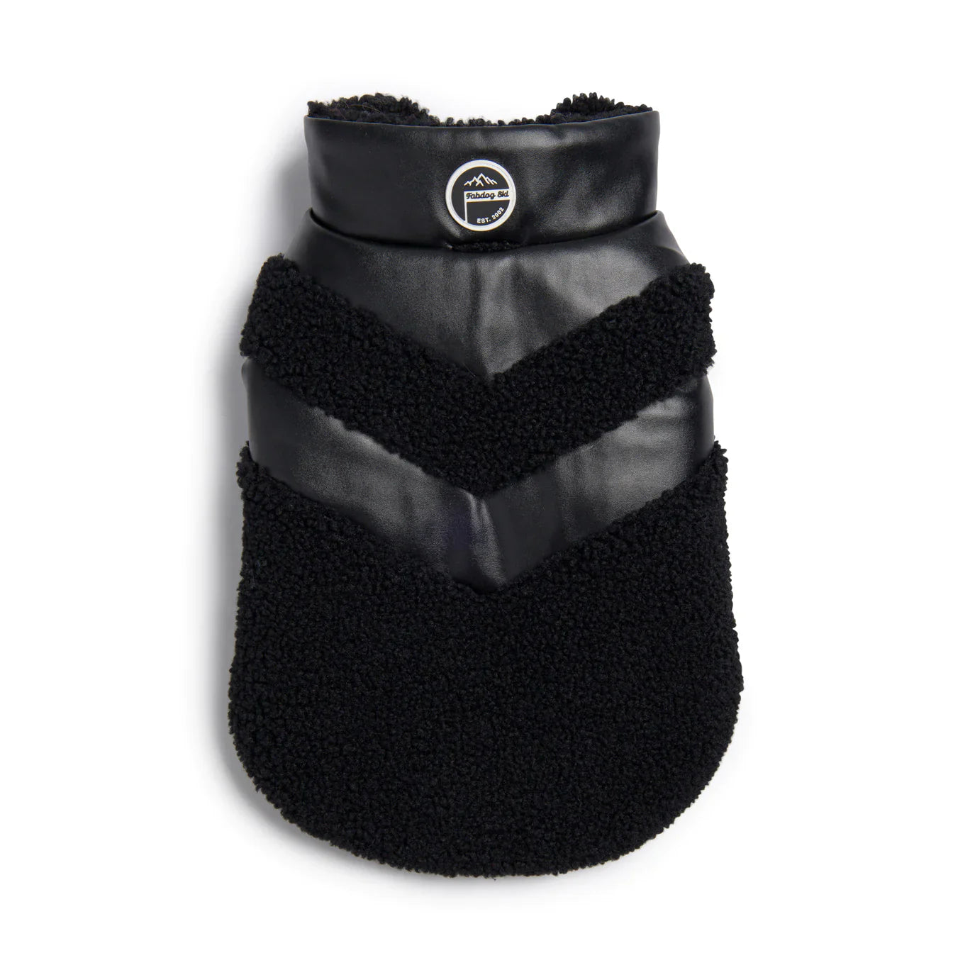 Fab Ski Faux Leather Shearling Coat - Black