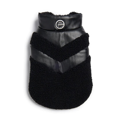 Fab Ski Faux Leather Shearling Coat - Black