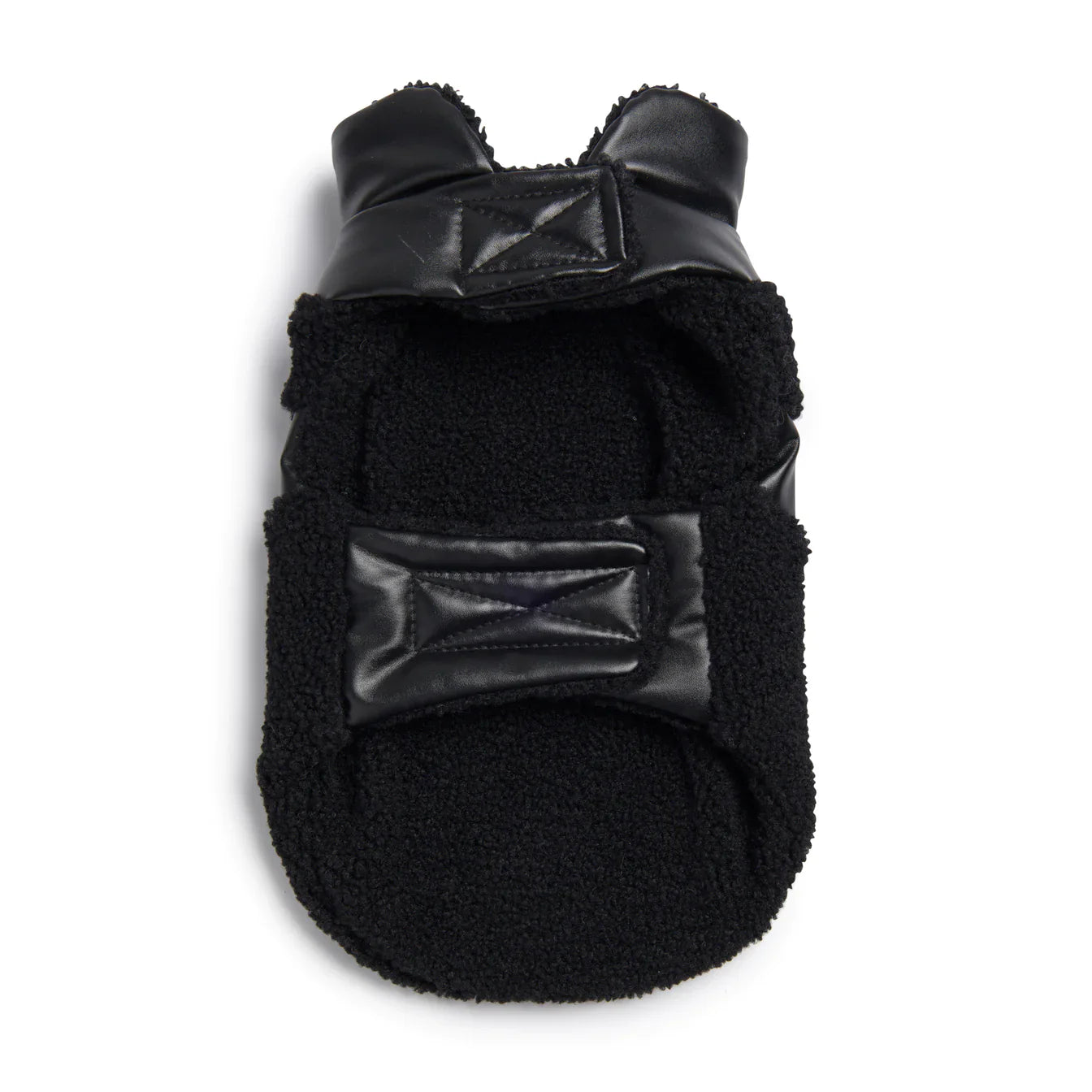 Fab Ski Faux Leather Shearling Coat - Black