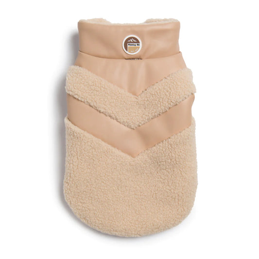 Fab Ski Faux Leather Shearling Coat - Tan