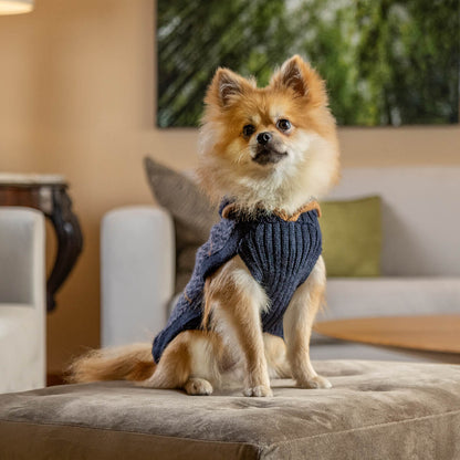 Preppy Blue Alpaca Sweater