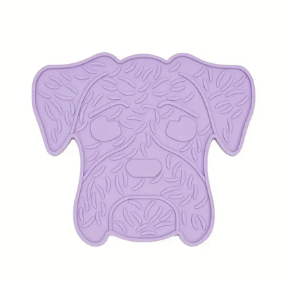 Enrichment Licking Mat with Suction Cups - Dog Face