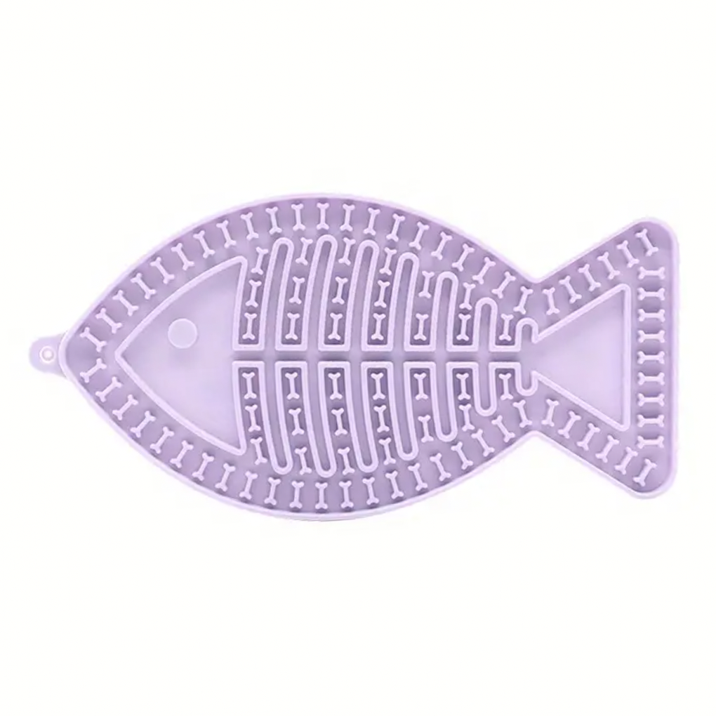 Enrichment Licking Mat with Suction Cups - Fish