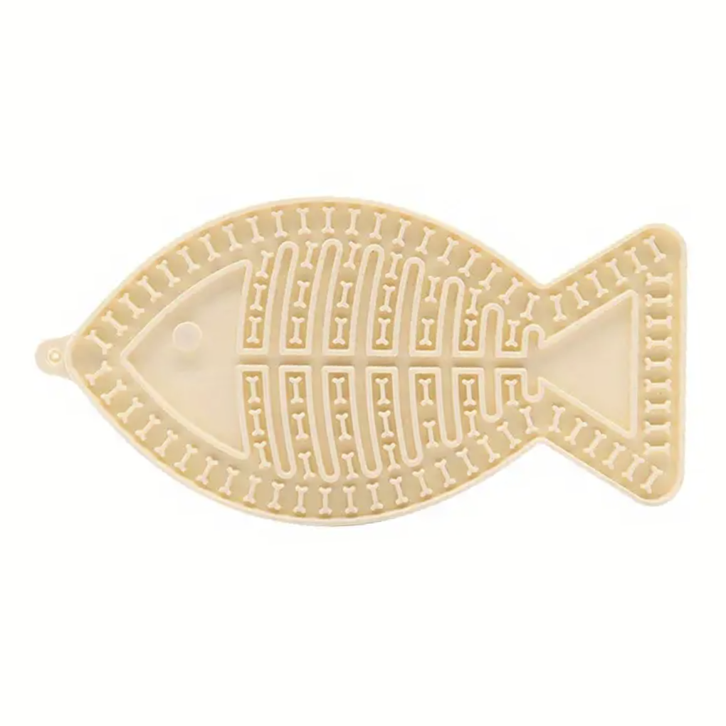 Enrichment Licking Mat with Suction Cups - Fish