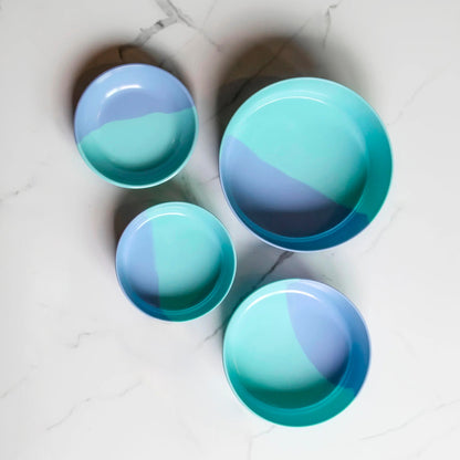 Dual Blue Melamine Bowl