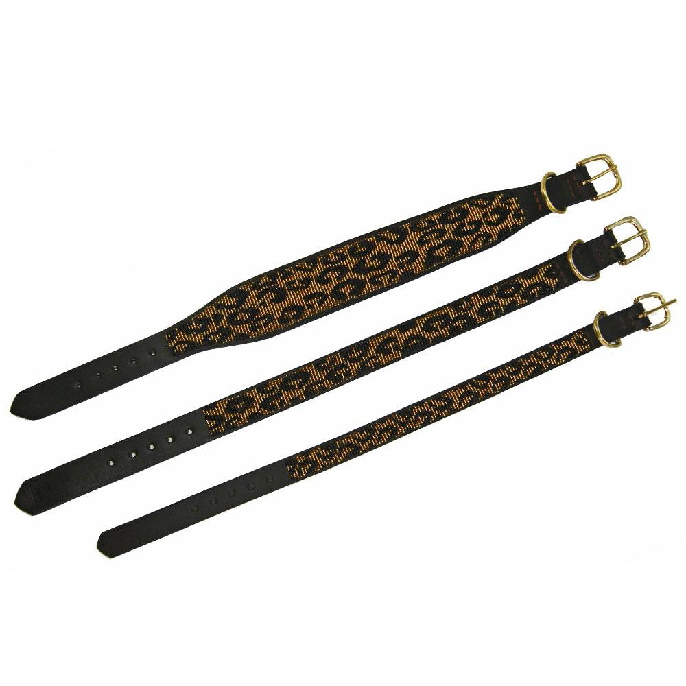 Beaded Dog Collar - Leopard