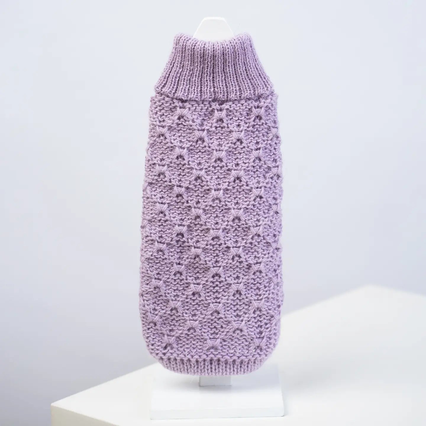 Lavender Lattice Alpaca Sweater