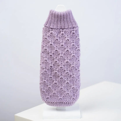 Lavender Lattice Alpaca Sweater
