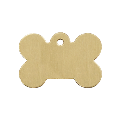 Bone Shaped Brass Dog Tag