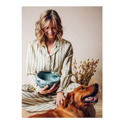 Classic Feeder Bowl - Duck Green Marble