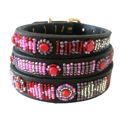 Beaded Dog Collar - Lily