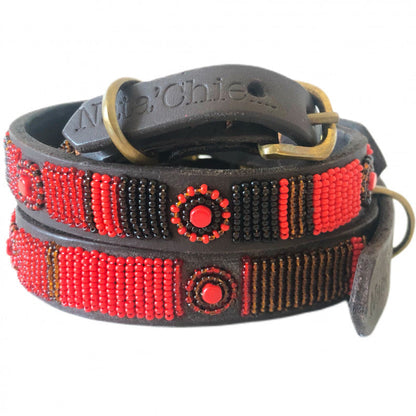 Beaded Dog Collar - Vanille