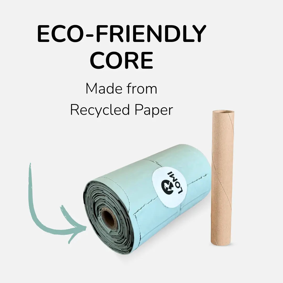100% Compostable Poop Bags with Handles | 4 Rolls