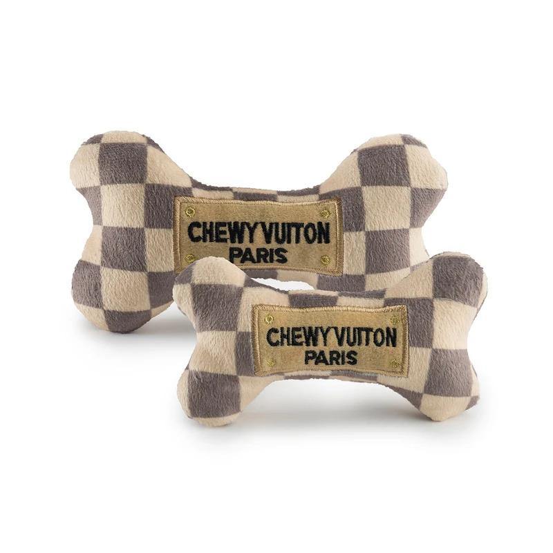 Chewy Vuiton Checker Bone