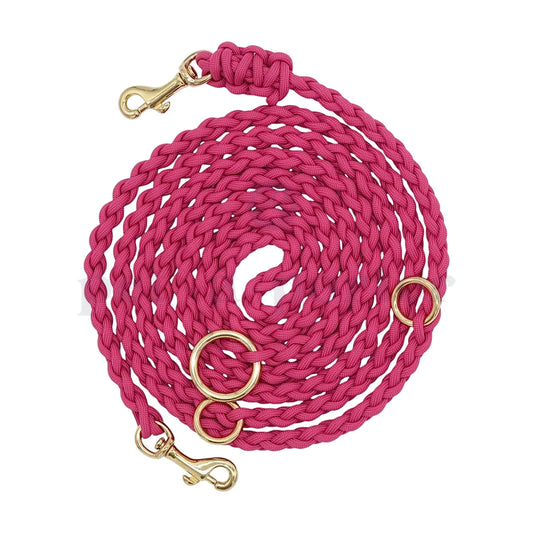 Adjustable Paracord Leash - Fuchsia