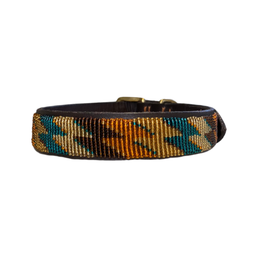 Beaded Dog Collar - Bolt