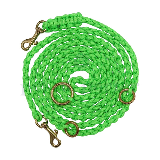 Adjustable Paracord Leash - Neon Green