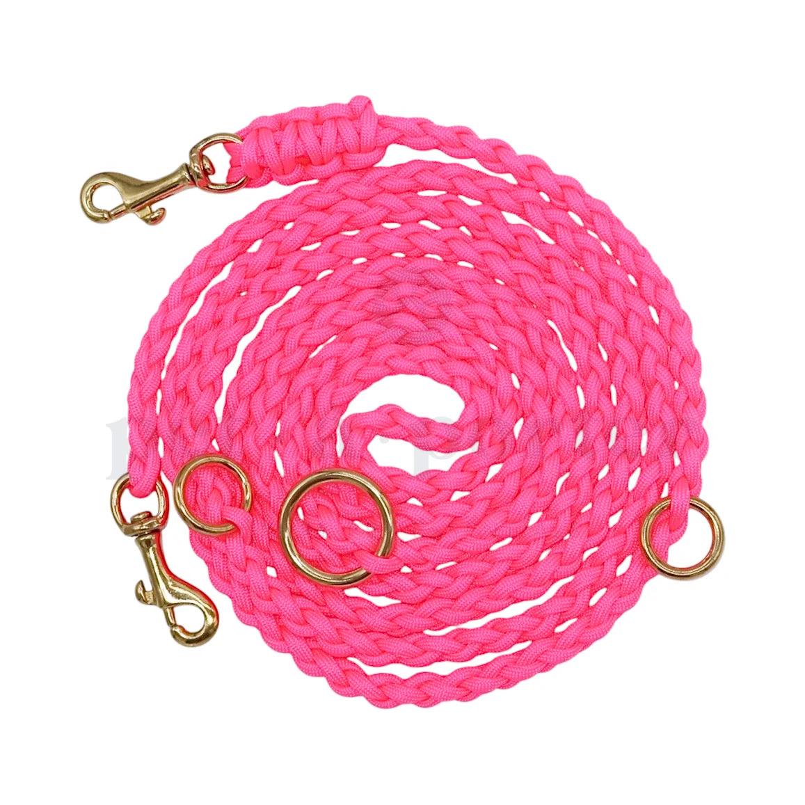 Adjustable Paracord Leash - Neon Pink
