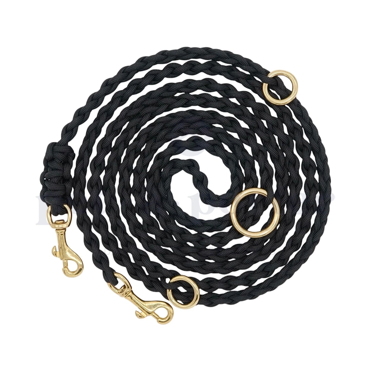 Adjustable Paracord Leash - Black