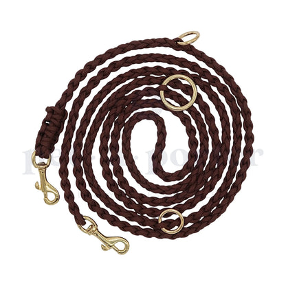 Adjustable Paracord Leash - Chocolate