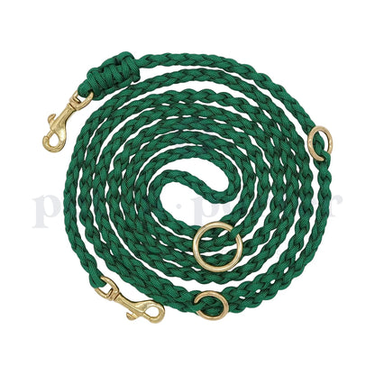 Adjustable Paracord Leash - Emerald Green