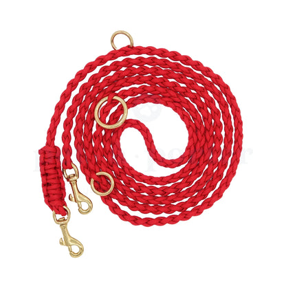 Adjustable Paracord Leash - Red