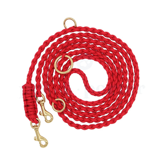 Adjustable Paracord Leash - Red