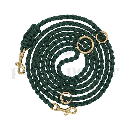 Adjustable Paracord Leash - York Green